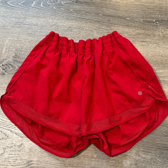 ATHLETA Mesh Racer run running shorts 4” red xl - Picture 1 of 4